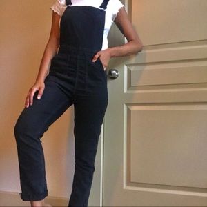 Madewell black overalls